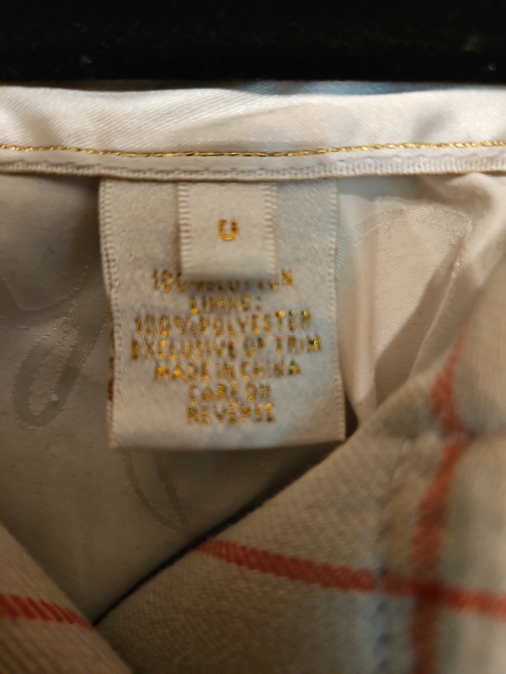 Coach Size 0 Plaid Double-Breasted Trench Coat Cream FLAWS - Picture 2 of 13